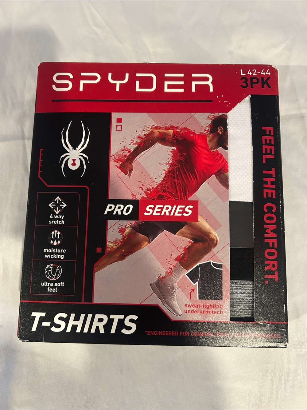 Spyder T-Shirts 3PK - Red, Black, White
